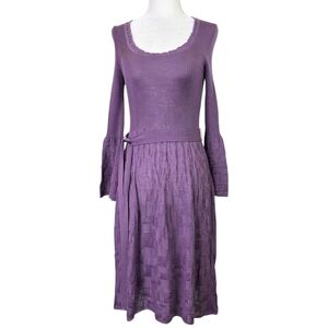 M by Missoni wool knit bell sleeves midi Dress